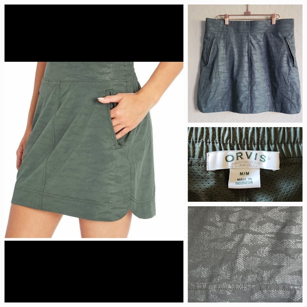 Orvis Embossed‎ Pull-on Travel Skort Medium
